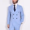 GUARINUCCI Abiti<Abito doppiopetto azzurro Forio