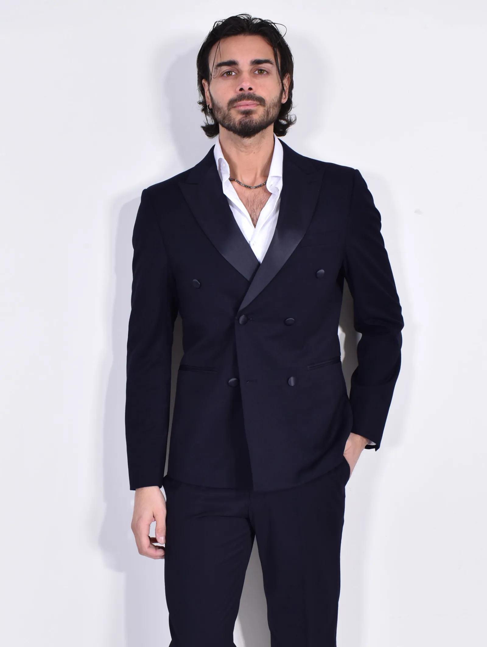 Marcel Morel Abiti<Abito doppiopetto smoking blu