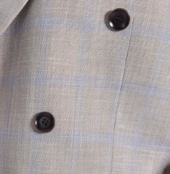 Marcel Morel Abiti<Abito doppiopetto fiammato beige quadri