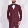 SIMBOLS Abiti<Abito doppiopetto bordeaux