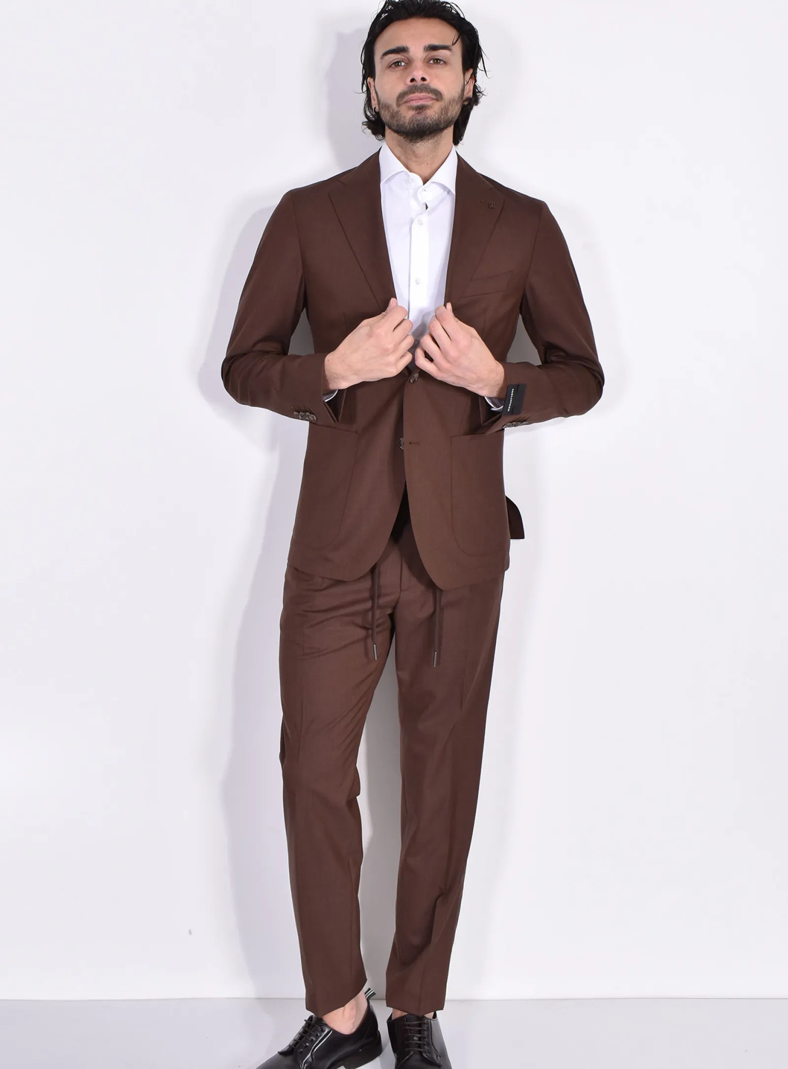 TAGLIATORE Abiti<Abito casual A-Dakar lana super 120's marrone