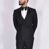 TAGLIATORE Abiti<Abito doppiopetto smoking 1 bottone nero SFBRDIONA
