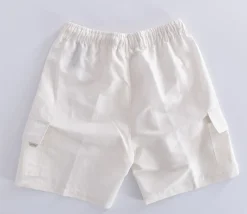 YES LONDON Bermuda<Bermuda lino cotone elastico tasconi bianco panna