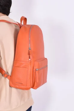 ORCIANI Zaini<Borsa zaino micron deep pelle arancio