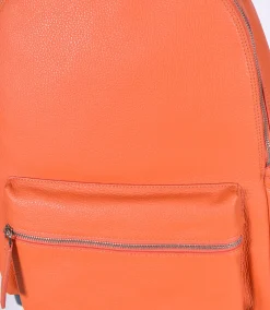 ORCIANI Zaini<Borsa zaino micron deep pelle arancio