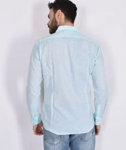 BOB Camicie<Camicia lino verde acqua Lop lino cotone