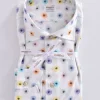 BORRIELLO Camicie<Camicia bianca fiori cucita a mano