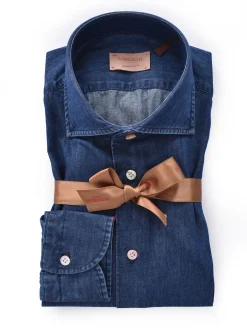 BORRIELLO Camicie<Camicia denim jeans Passion blu scuro