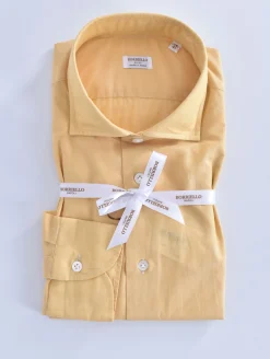 BORRIELLO Camicie<Camicia giallo cucita a mano Marechiaro cotone