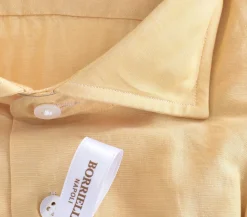 BORRIELLO Camicie<Camicia giallo cucita a mano Marechiaro cotone