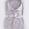 BORRIELLO Camicie<Camicia Marechiaro cucita a mano quadretti bianco marrone