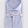 BORRIELLO Camicie<Camicia Marechiaro cucita a mano righe bianco celeste