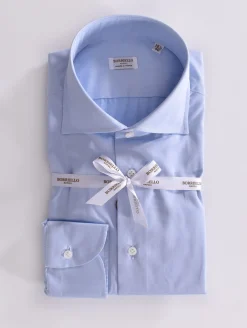BORRIELLO Camicie<Camicia Marechiaro cucita a mano celeste