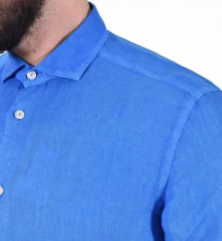 MC2 SAINT BARTH Camicie<Camicia blu royal pamplona lino