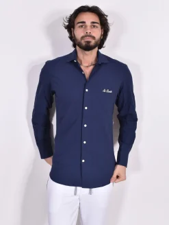 MC2 SAINT BARTH Camicie<Camicia Pamplona seersucker blu