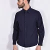 BE ABLE Camicie<Camicia oversize Leroy blu navy fresco lana