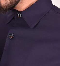 BE ABLE Camicie<Camicia oversize Leroy blu navy fresco lana