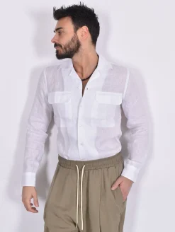 TAGLIATORE Camicie<Camicia lino bianca Rowan