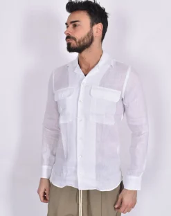 TAGLIATORE Camicie<Camicia lino bianca Rowan