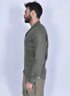 TAGLIATORE Camicie<Camicia lino verde Rowan
