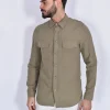 YES LONDON Camicie<Camicia over lino verde