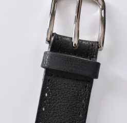 ORCIANI Cinture<Cintura chevrette nera pelle forata