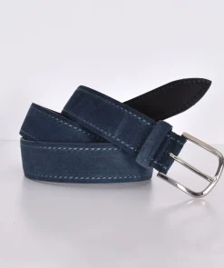 ORCIANI Cinture<Cintura suede blu notte amalfi