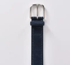 ORCIANI Cinture<Cintura suede blu notte amalfi