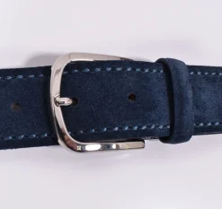 ORCIANI Cinture<Cintura suede blu notte amalfi