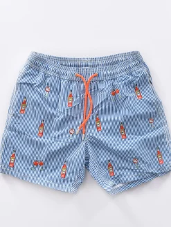 MC2 SAINT BARTH Costumi<Costume bagno righe aperol spritz