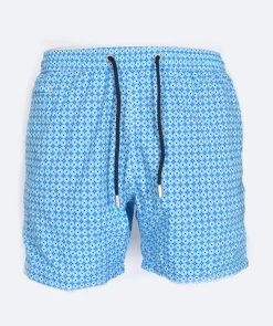 MC2 SAINT BARTH Costumi<Costume bagno celeste rhomboid cross
