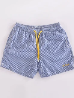MC2 SAINT BARTH Costumi<Costume bagno seersucker righe blu