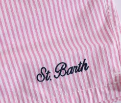 MC2 SAINT BARTH Costumi<Costume bagno seersucker righe rosa