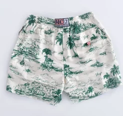 MC2 SAINT BARTH Costumi<Costume bagno Ibiza toile bianco verde
