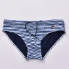 MC2 SAINT BARTH Costumi<Costume slip righe bianco blu Cayo