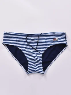 MC2 SAINT BARTH Costumi<Costume slip righe bianco blu Cayo