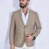 BRERAS Milano Giacche<Giacca Breras beige Venezia Drago lanificio lana lino