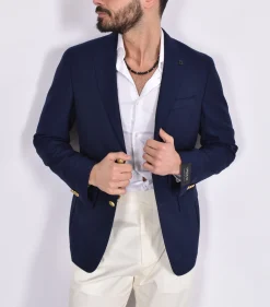 BRERAS Milano Giacche<Giacca Breras blu Aquila Vitale Barberis Canonico fresco lana
