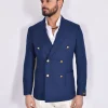 BRERAS Milano Giacche<Giacca Breras doppiopetto Firenze blu royal fresco lana