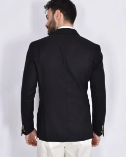 BRERAS Milano Giacche<Giacca Breras doppiopetto Firenze nera fresco lana