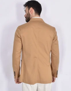 CIRCOLO 1901 Giacche<Giacca doppiopetto cammello jersey