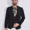 OFFICINA 36 Giacche<Giacca nera Azalea revers tagliuzzato