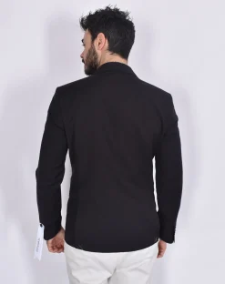 OFFICINA 36 Giacche<Giacca nera Azalea revers tagliuzzato
