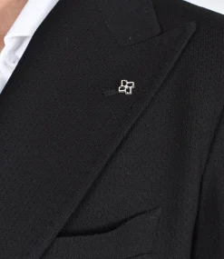 TAGLIATORE Giacche<Giacca doppiopetto maglia nero 1SMJ20K