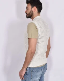 TAGLIATORE Cardigan<Gilet maglia Gerarld bianco uncinetto