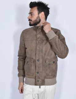 Volfagli Giubbotti<Giubbotto Montone shearling Gonzaga taupe