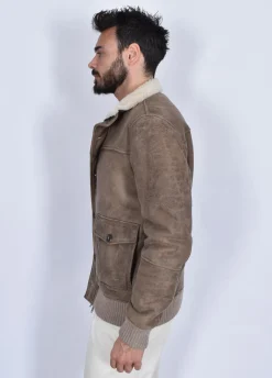 Volfagli Giubbotti<Giubbotto Montone shearling Gonzaga taupe