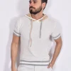 BOB Maglie<Maglia Cappuccio bianca beige Mart spugna