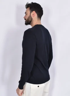 DANIELE FIESOLI Maglie<Maglia primaverile giza ultrasoft blu notte