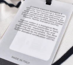 GRAN SASSO Maglie<Maglia bianca righe blu organic cotton